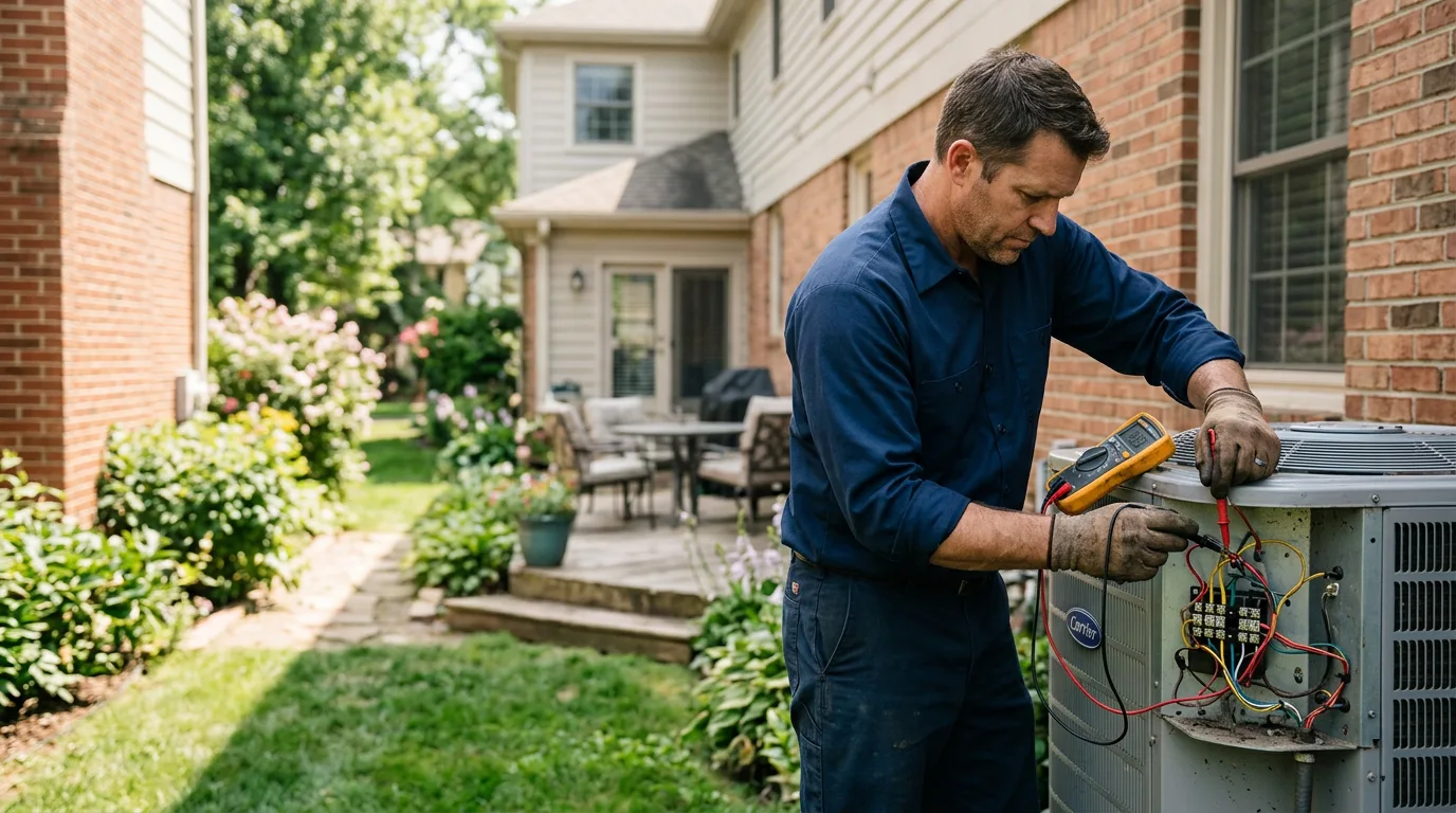 HVAC technician working near Southard, OK